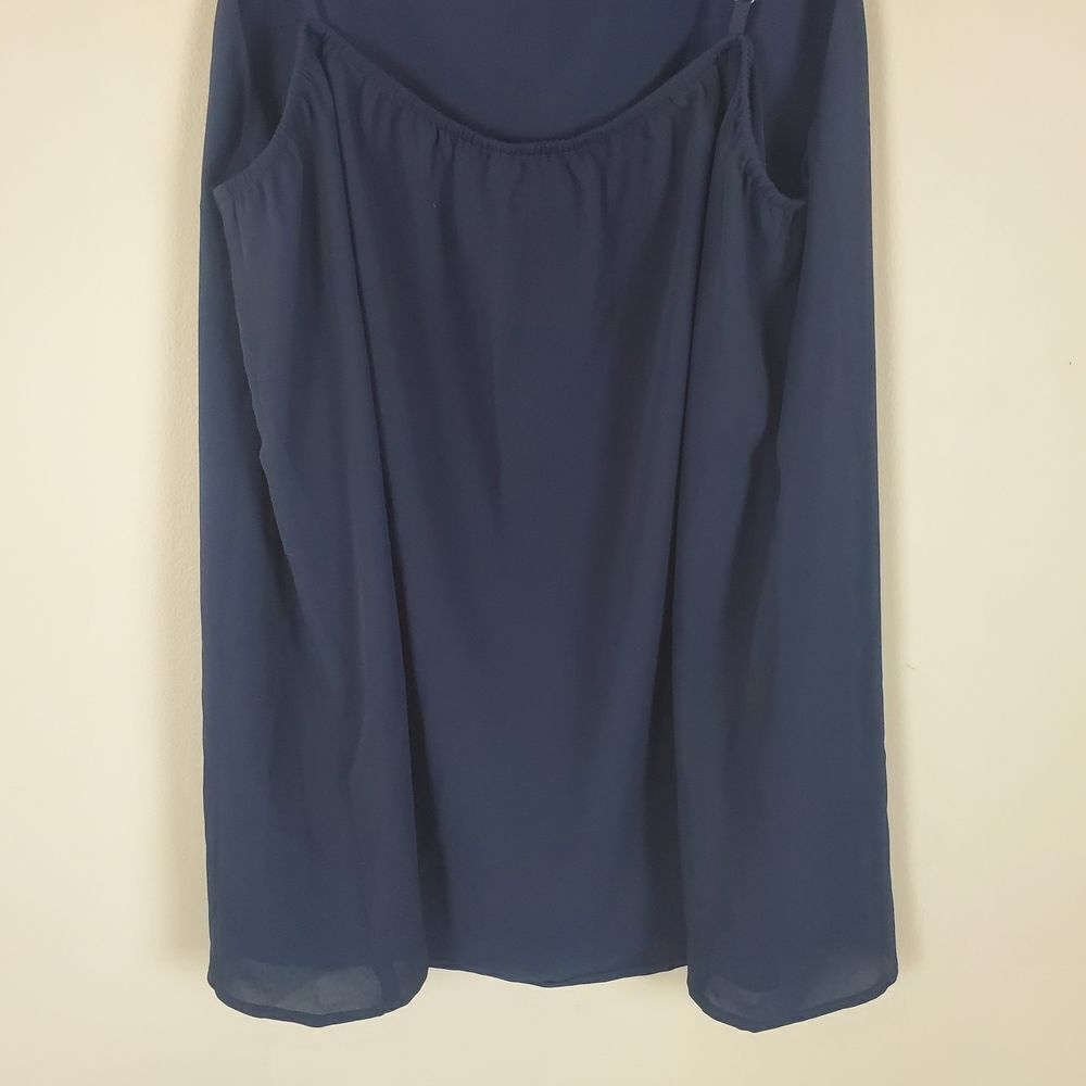 Loft Navy Blue Spaghetti Strap Maternity Tank Size Small - Picture 4 of 7